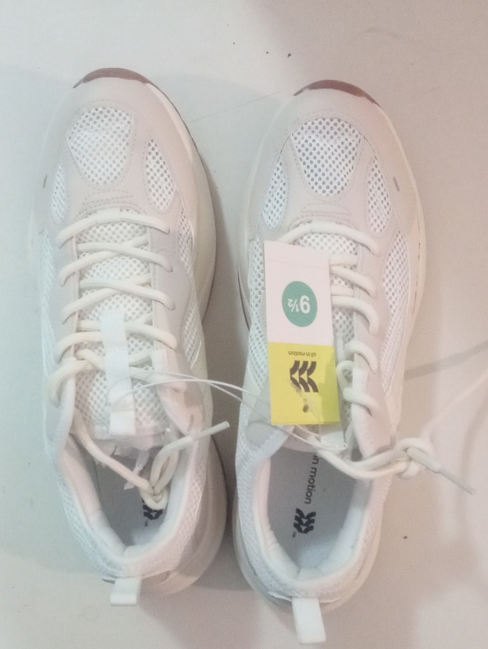 All In Motion White Mesh Athletic Sneakers Sz 9 1/2 NWT $50
